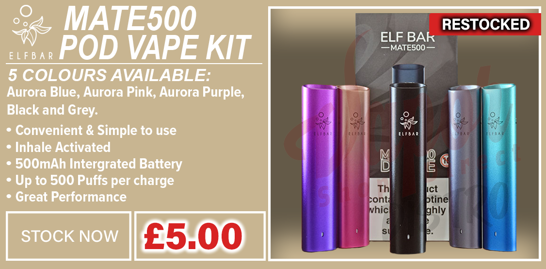 Vapor Shop Direct: New ELF Bar FB1000 Pod Vape Kit Available for Pre-Order  Plus Elf Bar CR500 on Special Now! | Milled