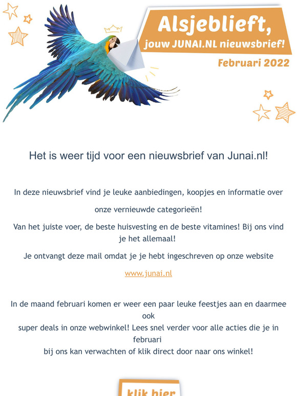 Jouw Februari nieuwsbrief van Junai.nl