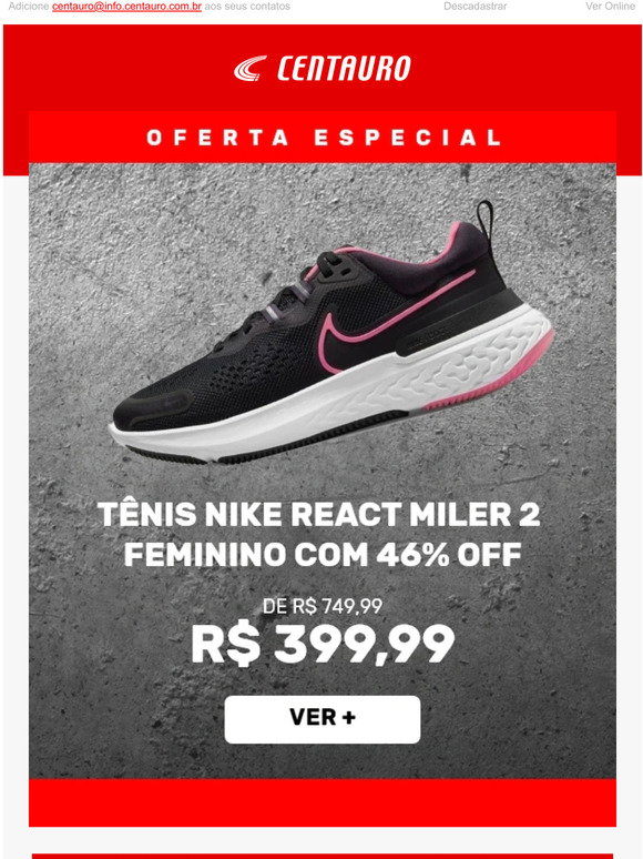 2 tenis por 299 centauro
