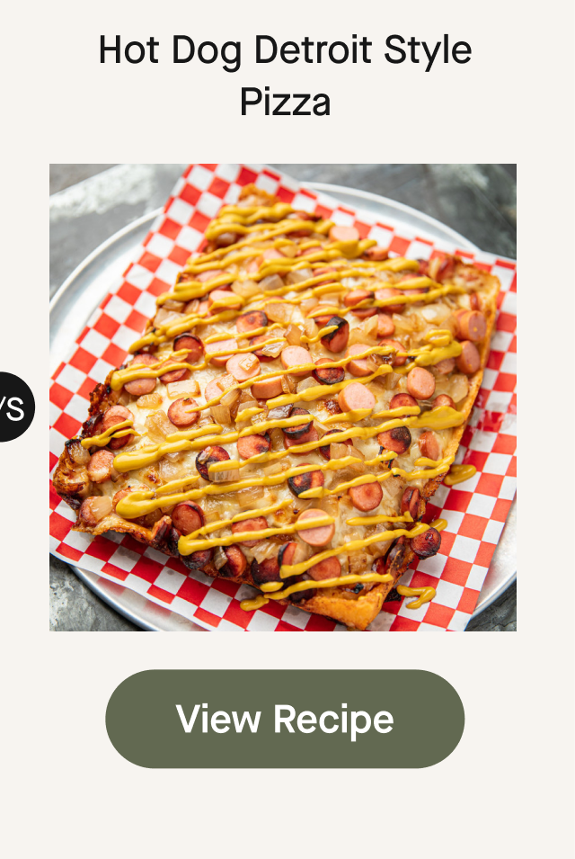 Hot Dog Detroit Style Pizza