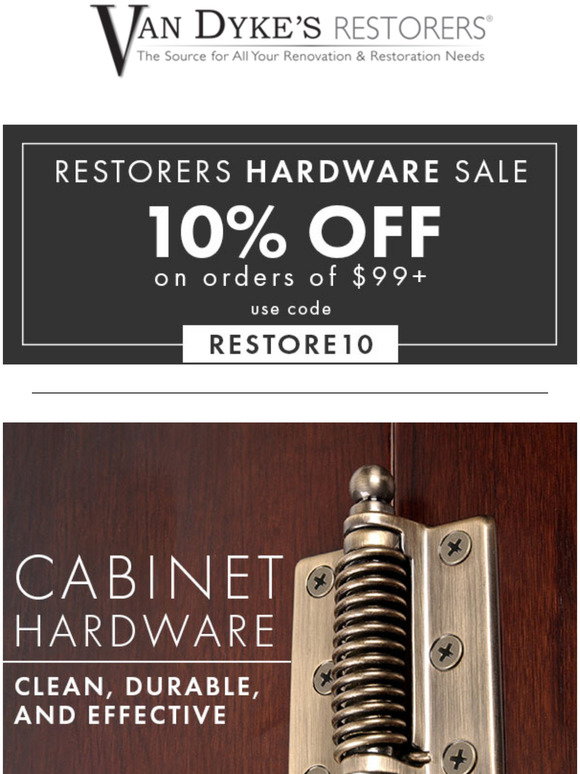 Van Dyke's Restorers: Cabinet Care 101: Hardware You Can Count On! | Milled