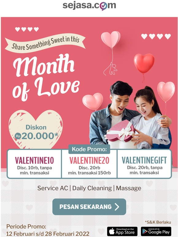 -tunjukkan rasa cinta ke orang tersayang bareng Sejasa