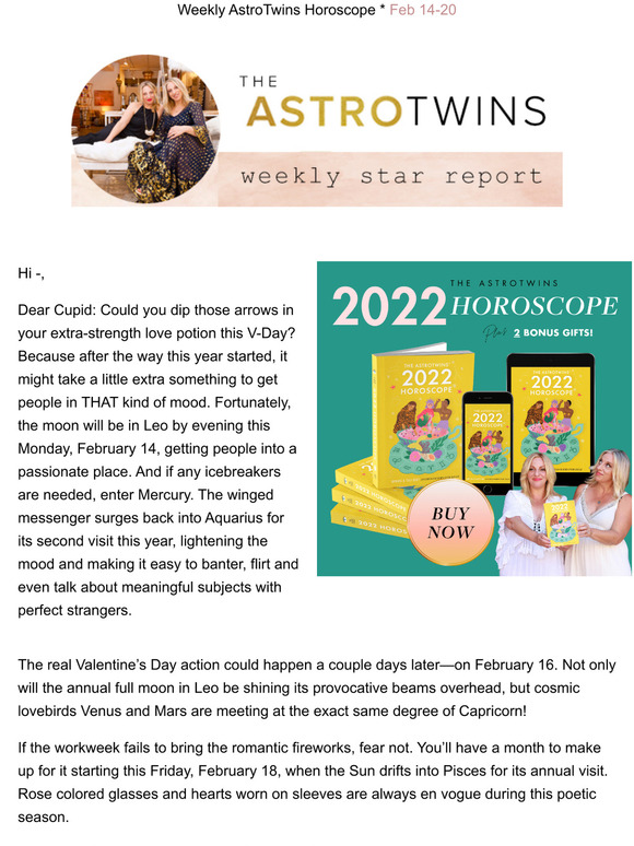 AstroTwins Weekly Horoscope Leo Full Moon Milled