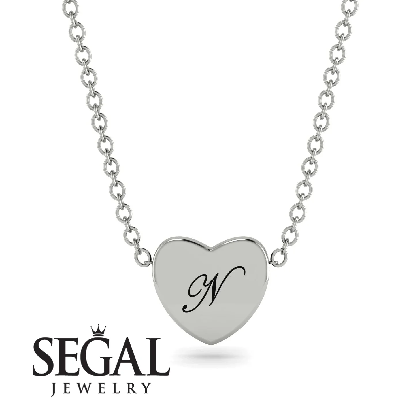 Image of Heart Initial Necklace - Emory No. 3