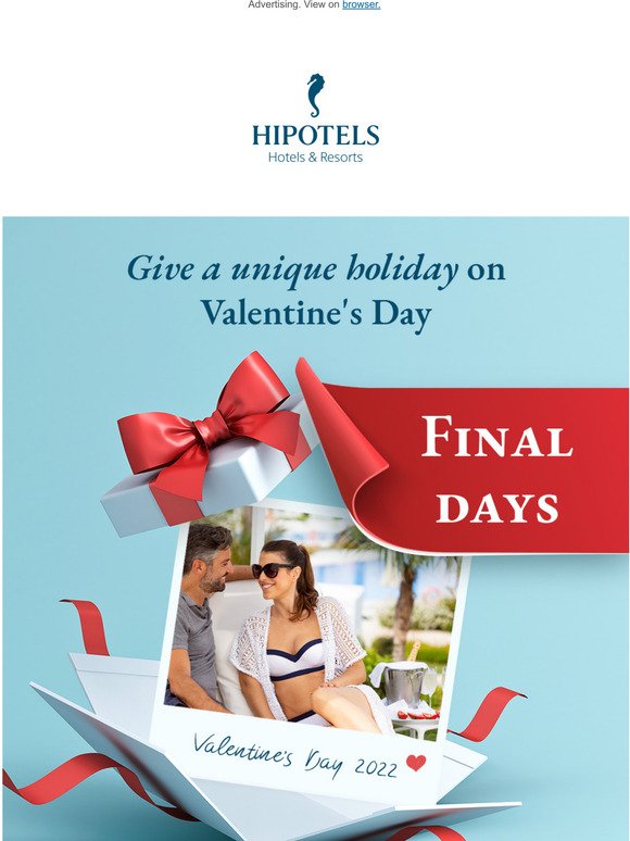  Last Chance!, enjoy an experience for Valentine's Day