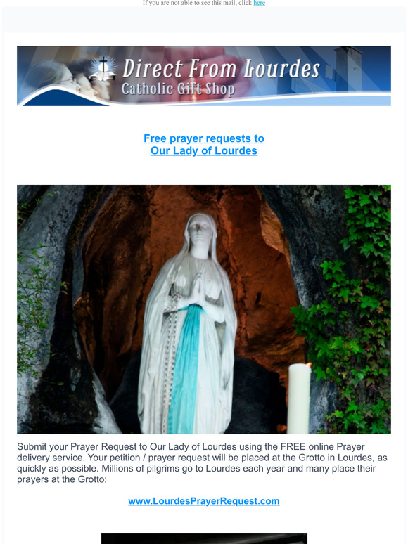 direct from lourdes FREE Prayer Requests to Our Lady of Lourdes Milled