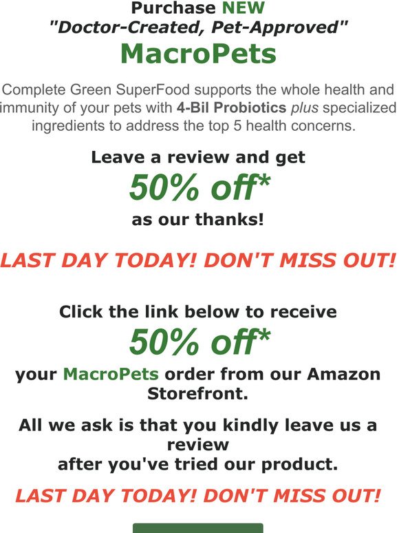 Hurry and get your furry friend some love  and save $$$
