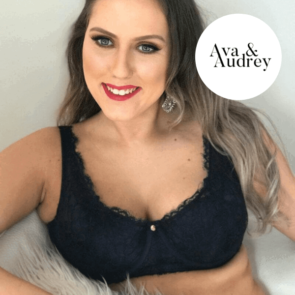 Ava & Audrey Lucille Lace Underwired Full Cup Bra - White - Curvy