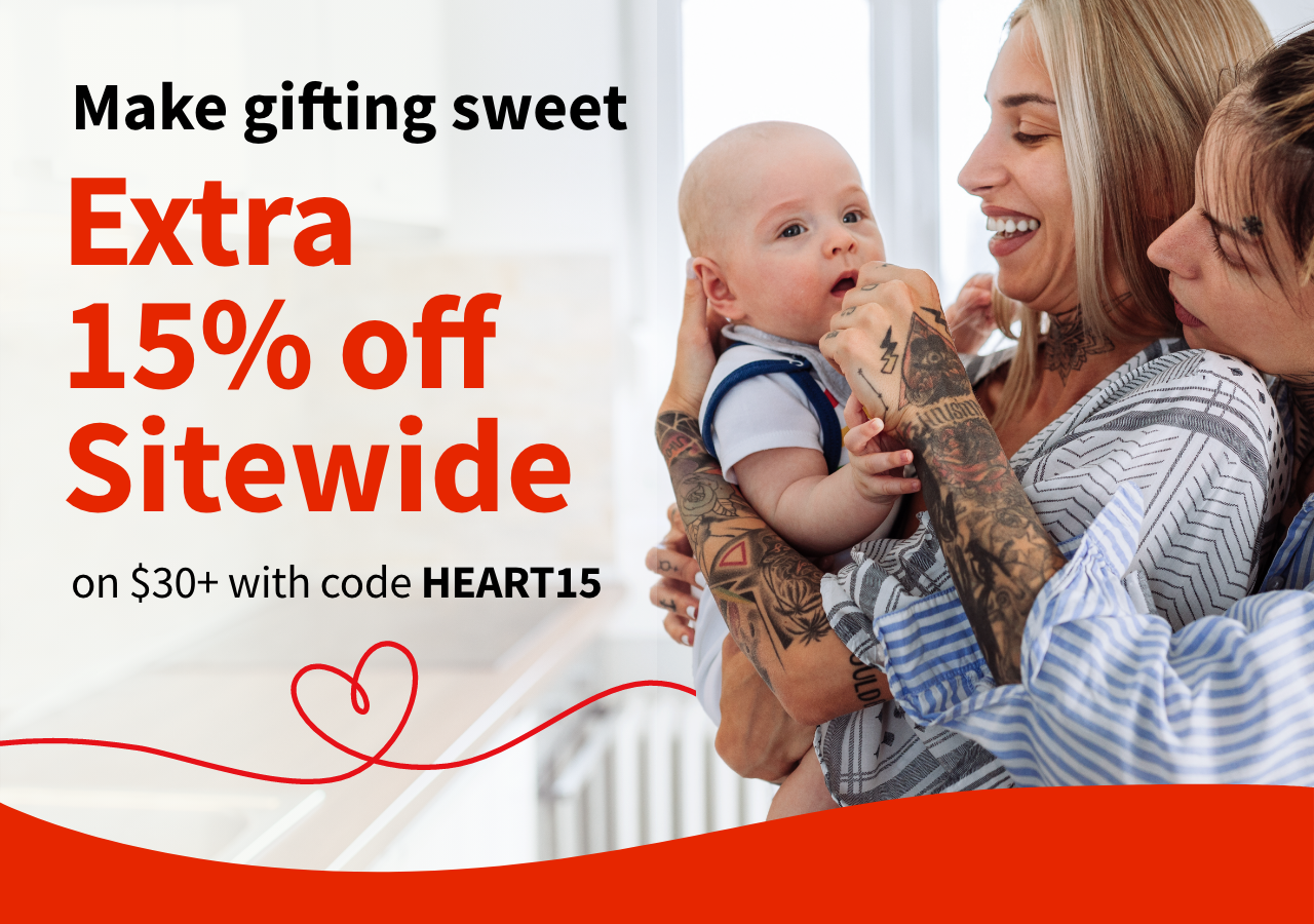 Extra 15% off $30+ Sitewide with code HEART15