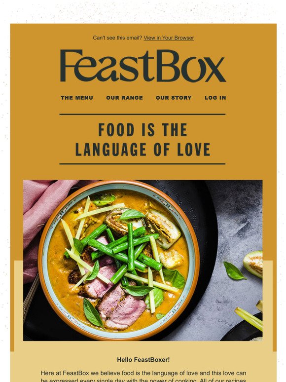 Food is the language of love 