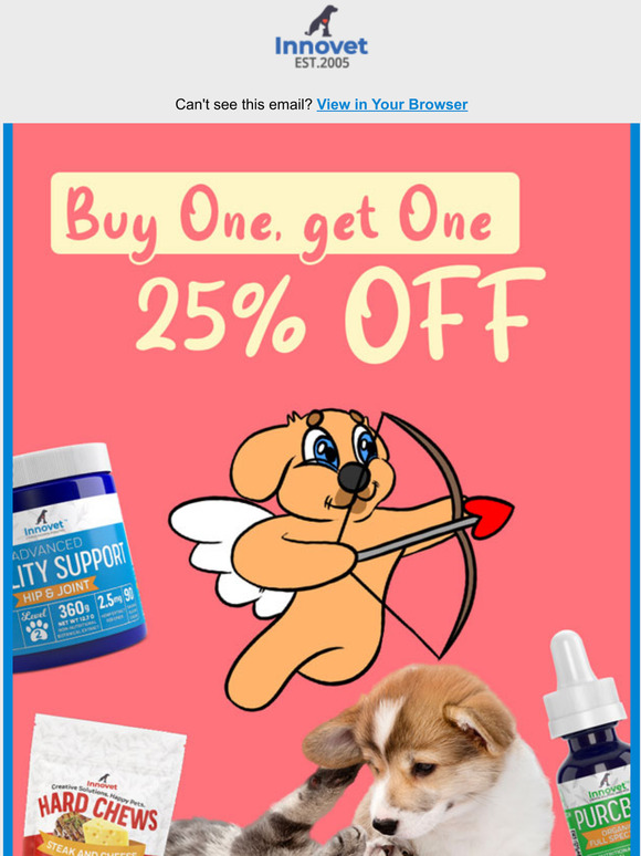 Innovet Pet Valentine's Day Sale! BOGO 25% Off!
