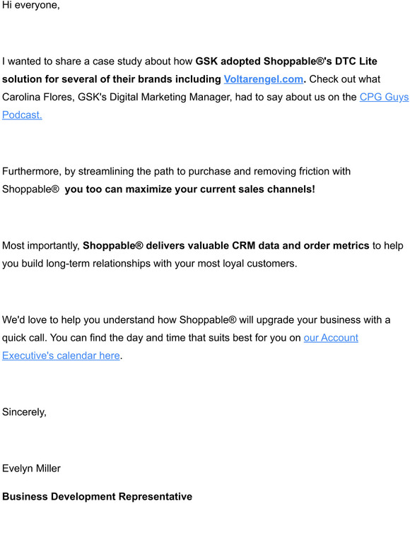Thanks for contacting Shoppable!