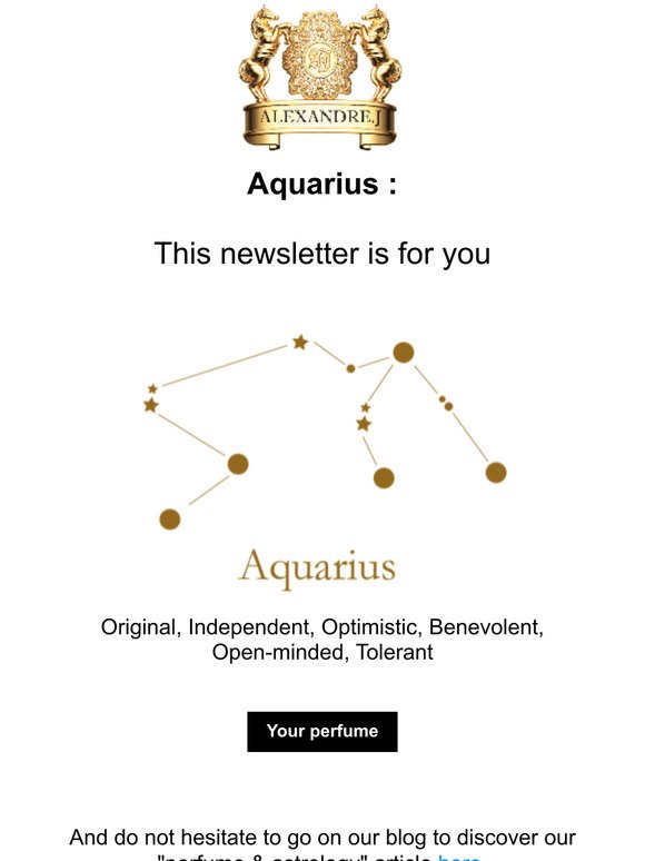 Aquarius  : This newsletter is for you