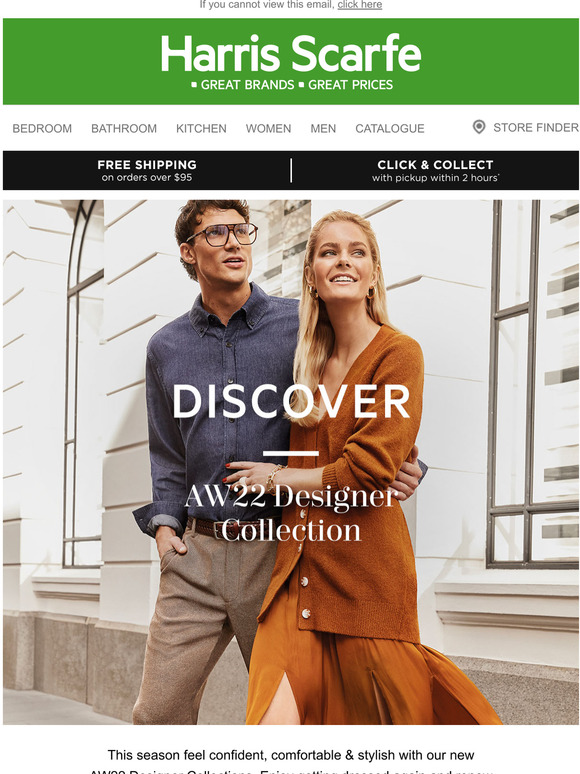 Harris Scarfe Discover our AW22 Designer Collection Milled