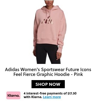  adidas Women's Sportswear Future Icons Feel Fierce Graphic Hoodie - Pink