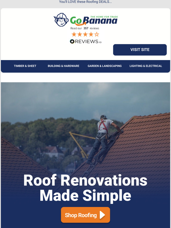  Renovating a Roof? We've got all you need!