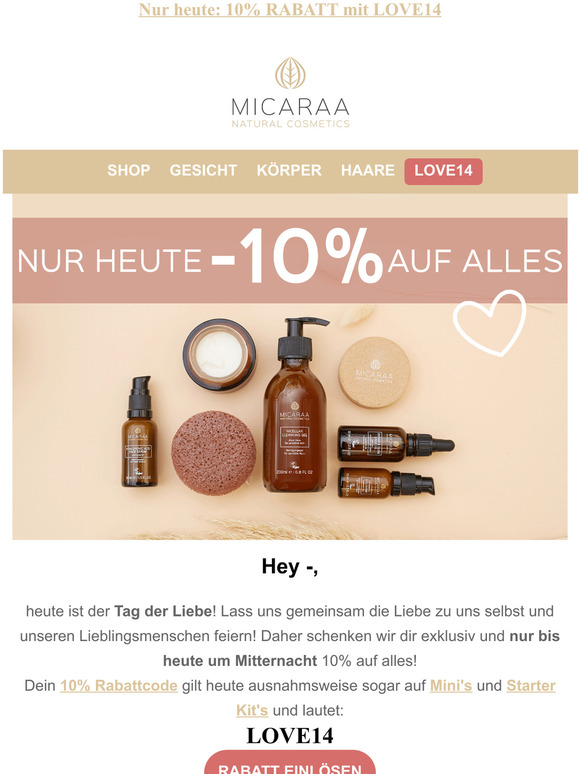 Flash Sale: nur heute 10% Rabatt auf ALLES