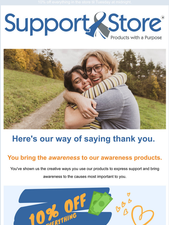 10% off everything just because