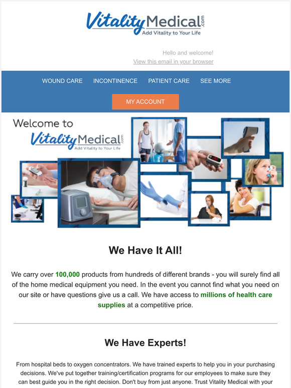 VITALITY MEDICAL INC Vitality Medical Your One Stop Shop! Milled