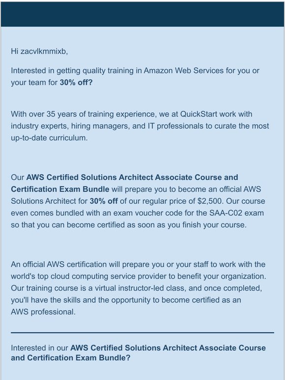 Become an AWS Professional for 30% Off