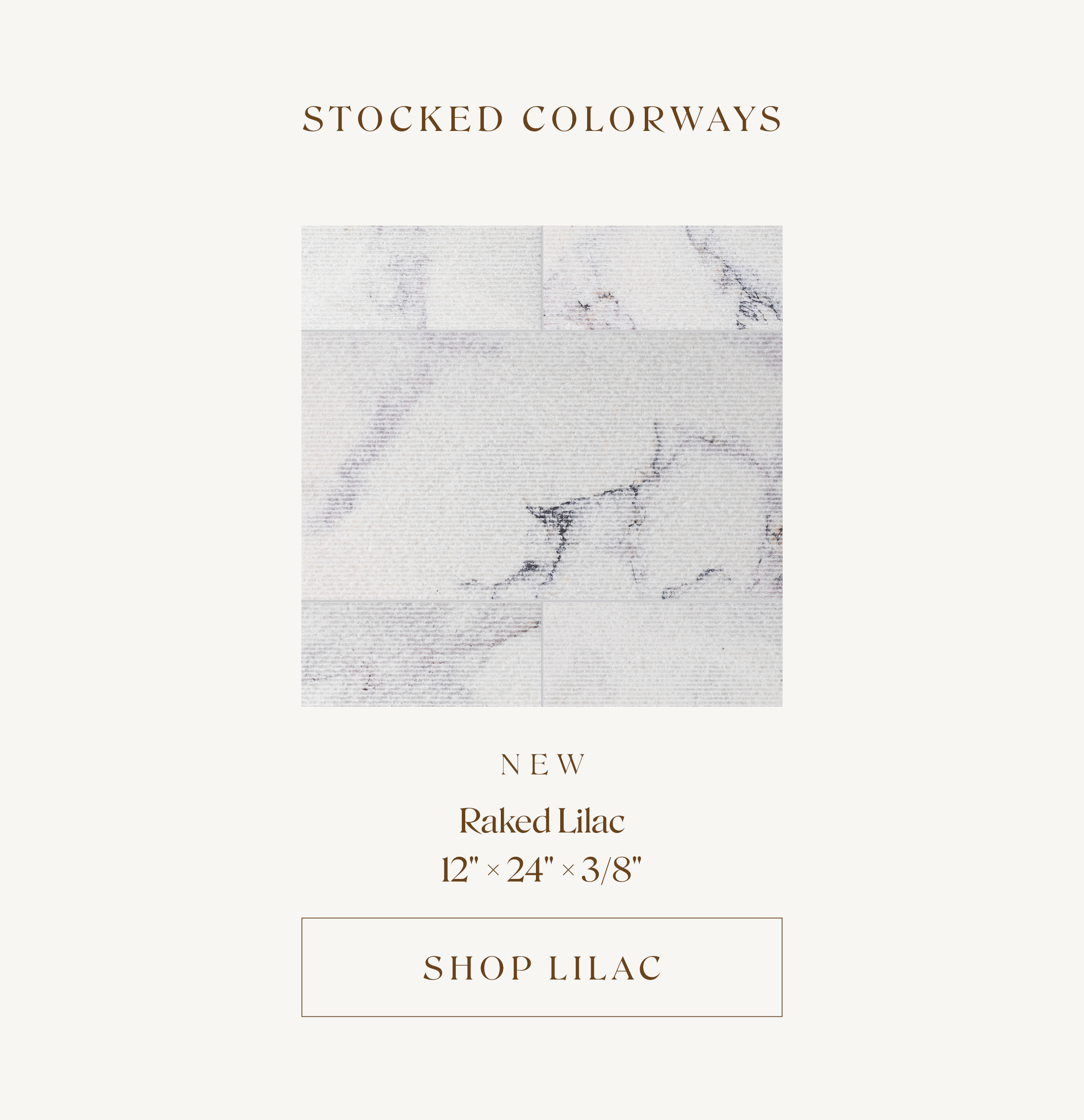 Artistic Tile Explore Raked Lilac & White Sand Milled