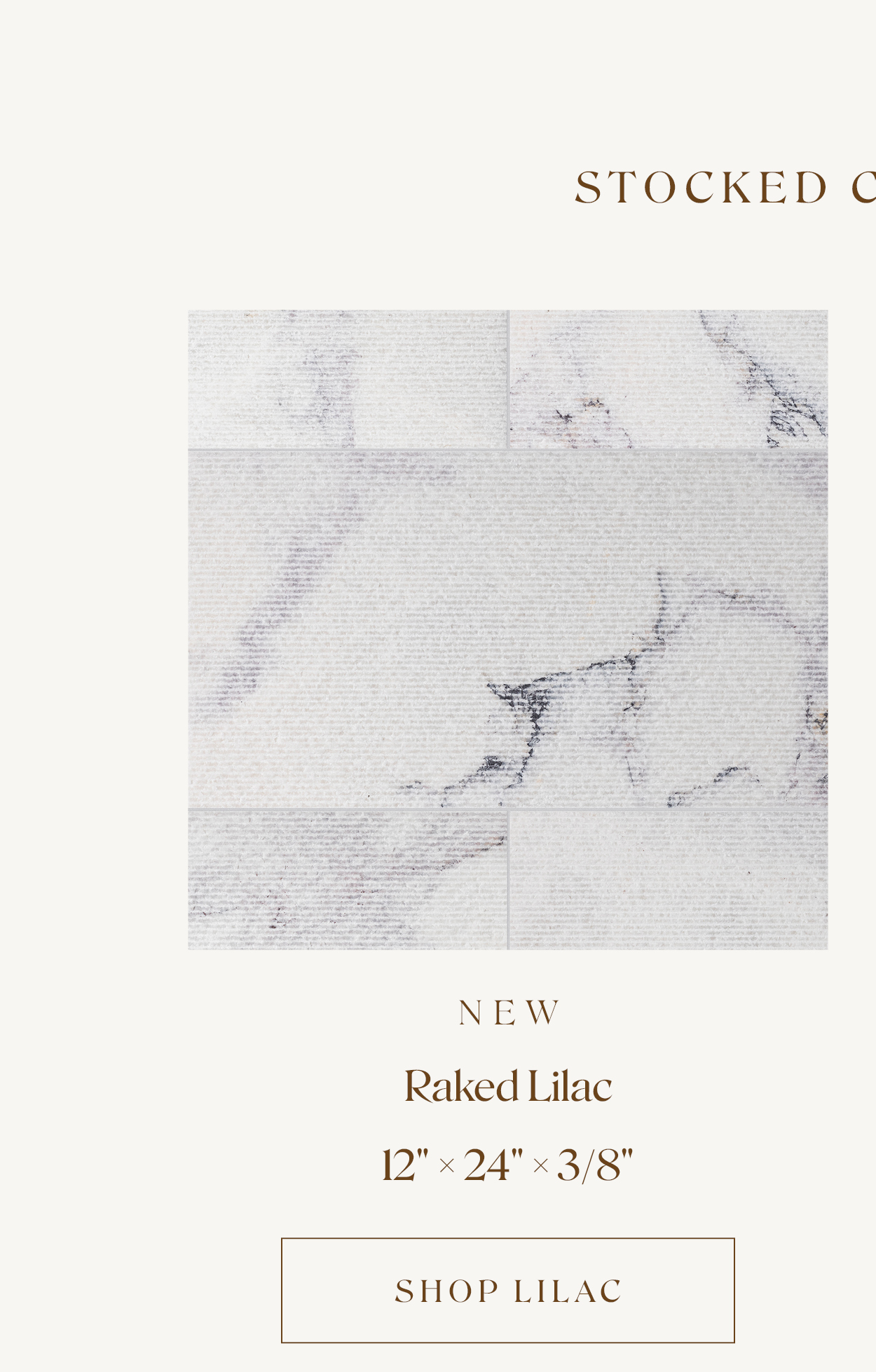 Artistic Tile Explore Raked Lilac & White Sand Milled