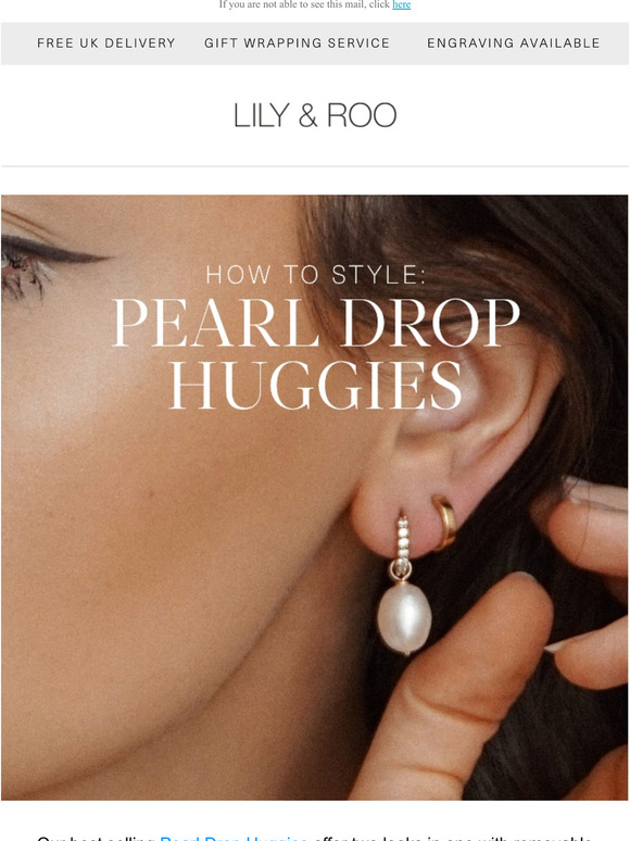 Lily And Roo How To Style Pearl Drop Huggies Milled