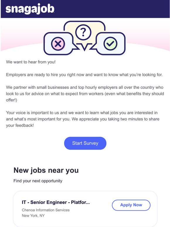We want to hear from you!