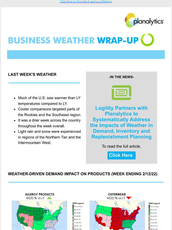 Business Weather Insights from Planalytics