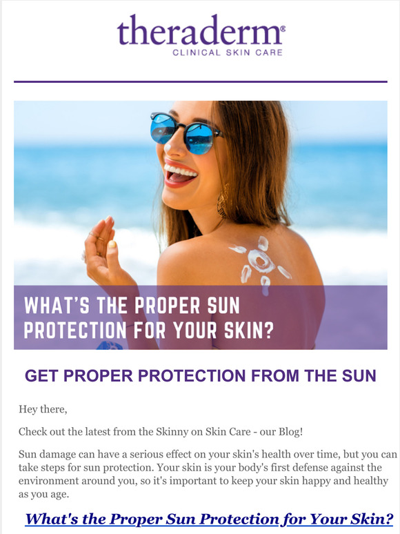 Therapon Skin Health What's the Proper Sun Protection for Your Skin