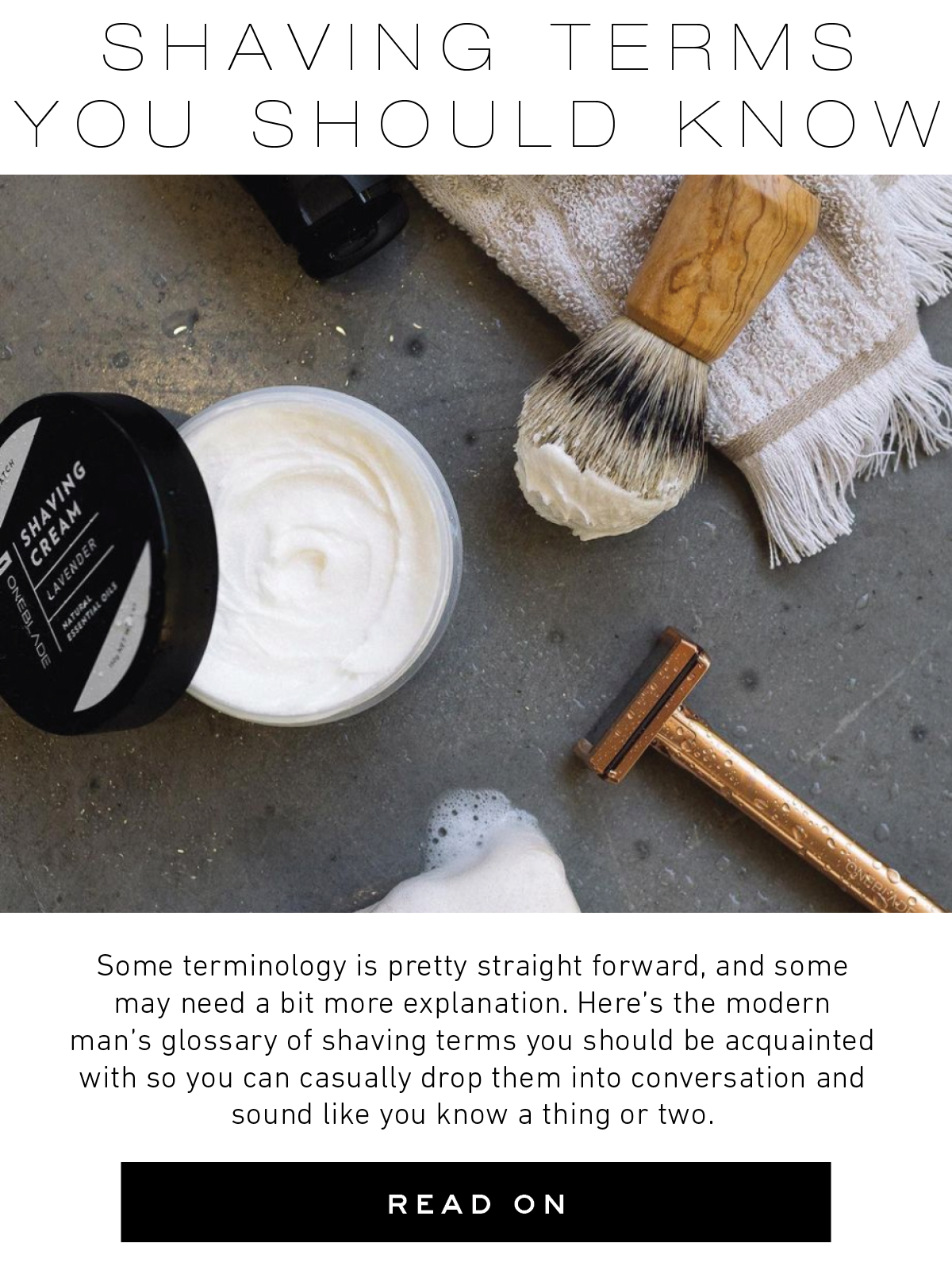 OneBlade Shaving Terminology 101 Milled