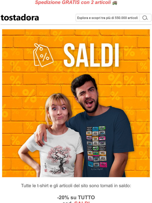 Tostadora - T-shirts IT: Flash sale di primavera: -20% su TUTTO! | Milled