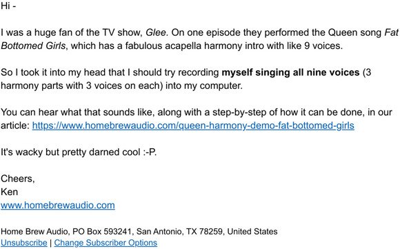 How To Be Your Own Glee Club - Queen Harmony Demo