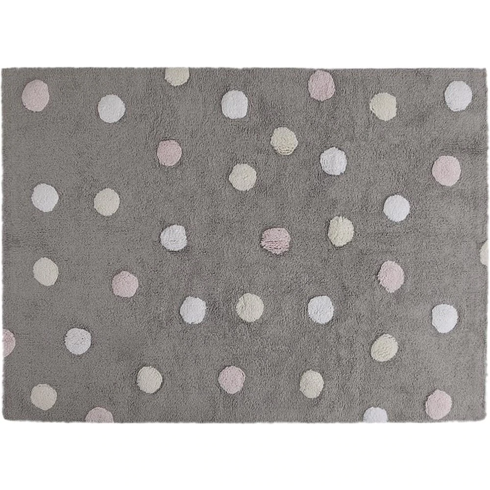 Image of Lorena Canals | Topos Tricolor Grey/Pink Çocuk Odası Halı