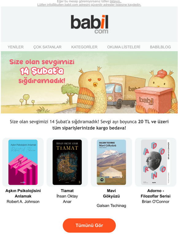 ubat ay boyunca kargo bedava!