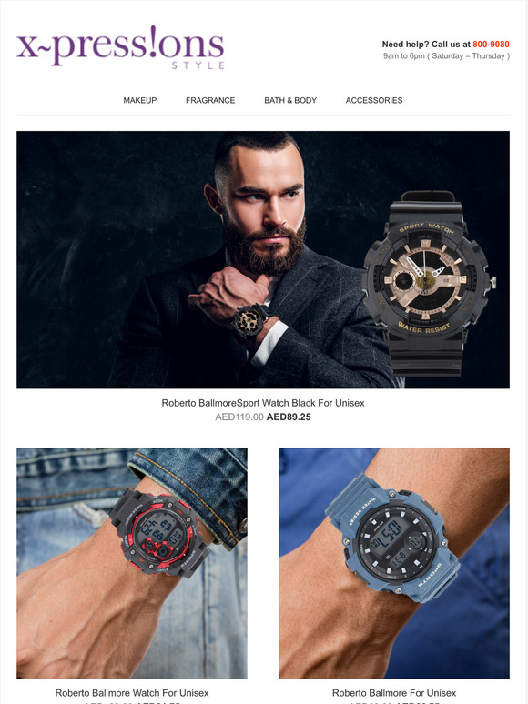 -Get stylish, functional, and sportive watches