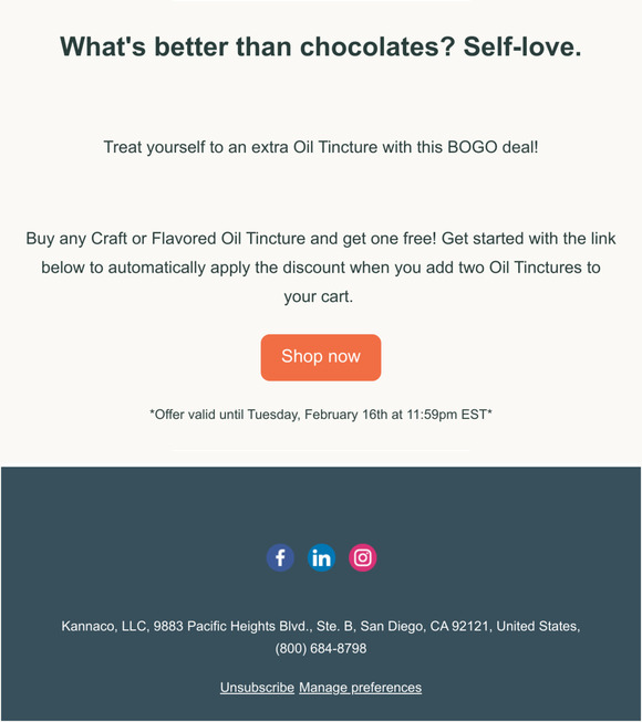 Self-love's important too, treat yourself with BOGO on all Oil Tinctures