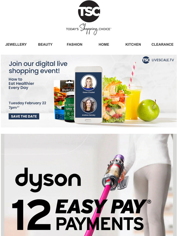 TSC Get 12 INTERESTFREE Payments on ALL DYSON Milled