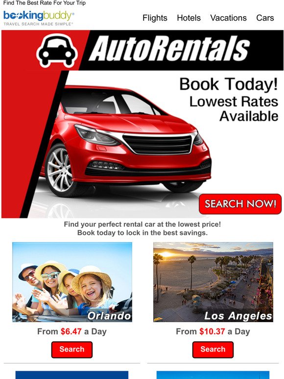 BRAND NEW Car Rental Deals from $6.47 - Book Today!