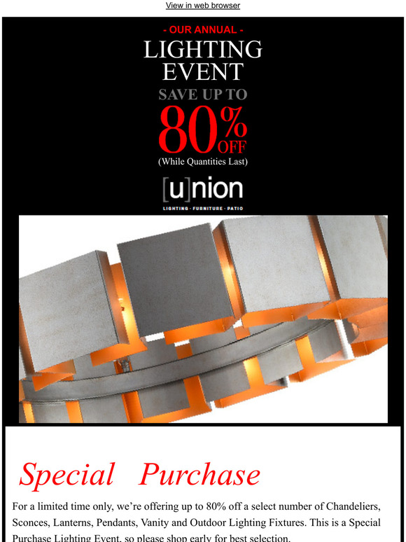 Lighting Event - Special Purchase