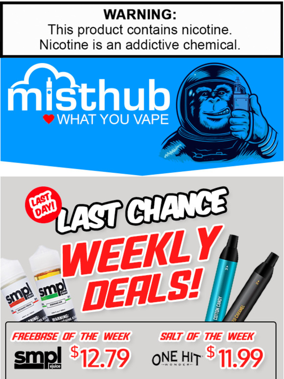 LAST CHANCE FOR WEEKLY DEALS!