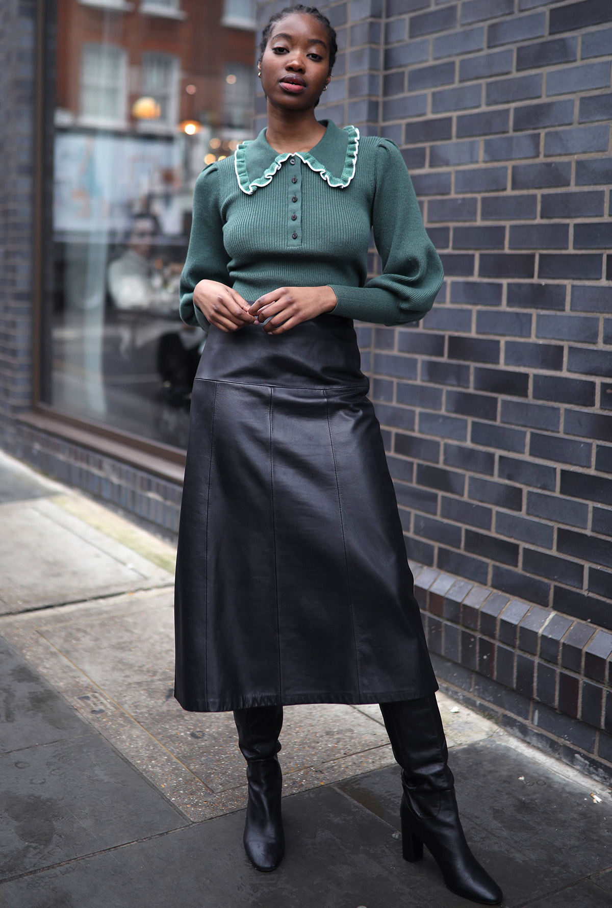 Cefinn Our Tiana leather skirt is back in stock Milled