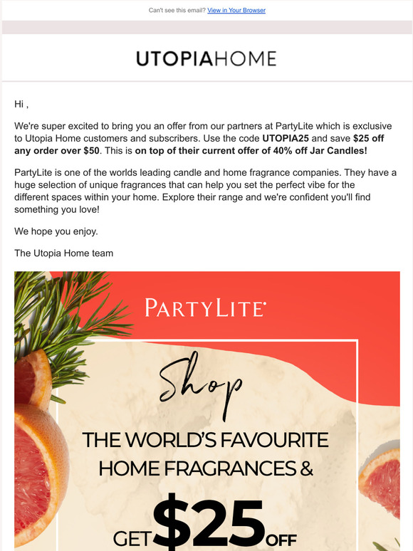 Here's a $25 Voucher for Amazing Home Fragrances by PartyLite 