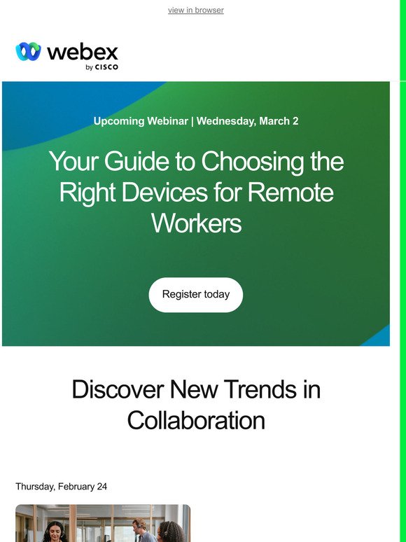 February webinars bring new trends in collaboration