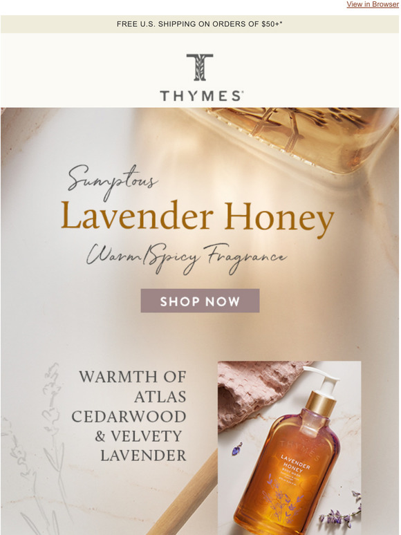 Thymes Infuse Your Day With Warmth Milled