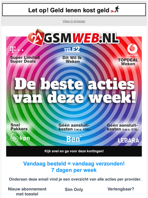 Gsmwebnl De Beste Acties Van Deze Week Milled 6563