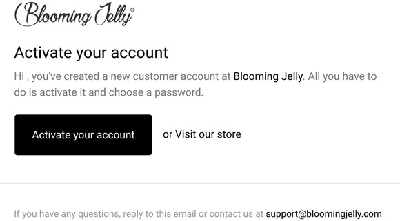 Customer account activation