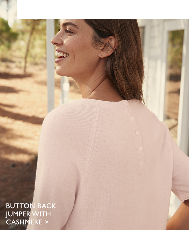 BUTTON BACK JUMPER WITH CASHMERE