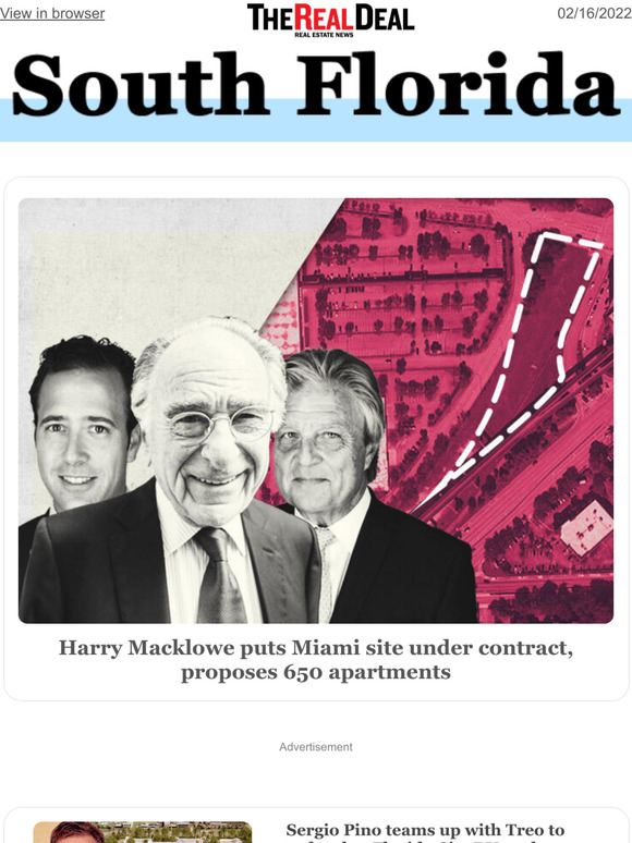 The Real Deal Harry Macklowe puts Miami apartment towers site under