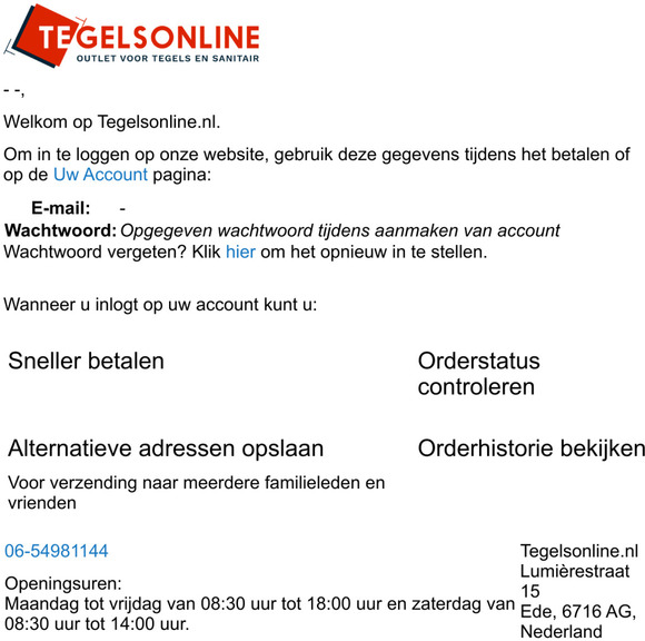 Welcome to Tegelsonline.nl